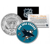 SAN JOSE SHARKS NHL Hockey JFK Kennedy Half Dollar U.S. Coin - Officially Licensed