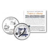 TAMPA BAY LIGHTNING NHL Hockey Florida Statehood Quarter U.S. Colorized Coin - Officially Licensed