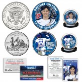 SHOHEI OHTANI Signed Record Deal 1st Ever L.A. DODGERS Officially Licensed 2023 JFK Half Dollar & California Statehood Quarter U.S. 2-Coin Set with Bonus Card Certificate