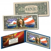 United States of America Flag - New Design - Legal Tender $1 Bill FULLY COLORIZED