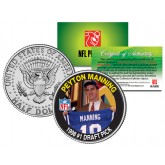 PEYTON MANNING - 1998 #1 Draft Pick - Colts NFL Colorized JFK Half Dollar US Coin - Officially Licensed