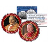 SAINTS - Pope John XXIII & Pope John Paul II - DOUBLE CANONIZATION - 2014 JFK Kennedy US Colorized Coin