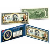 JAMES MADISON * 4th U.S. President * Colorized Presidential $2 Bill U.S. Genuine Legal Tender