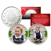 PRINCE GEORGE - 2014 CHRISTMAS - Set of 2 Royal Canadian Mint Medallion Coins