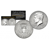 2016 JFK Kennedy Half Dollar U.S. Coin Uncirculated with Reverse Mirrored Imaging & Frosting Technology – SILVER EDITION * D MINT *