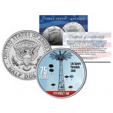 1939 NY World's Fair - LIFE SAVERS PARACHUTE JUMP - Colorized JFK Half Dollar Coin