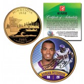 ADRIAN PETERSON Colorized Minnesota Statehood Quarter 24K Gold Plated Coin VIKINGS - Officially Licensed