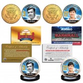 SHOHEI OHTANI & BABE RUTH Baseball Greats Set Officially Licensed 24K Gold Plated Genuine JFK Kennedy Half Dollar U.S. 2-Coin Set