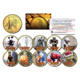 Macy's THANKSGIVING DAY PARADE New York Quarters US 10-Coin Set 24K Gold Plated