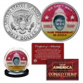 DONALD TRUMP * FOR PRESIDENT 2024 * Vintage Poltical Pin Style Official JFK Kennedy Half Dollar U.S. Coin