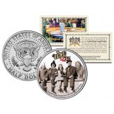 WIZARD OF OZ - Cast with Wizard Publicity Photo - Colorized JFK Kennedy Half Dollar US Coin - Officially Licensed