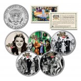 WIZARD OF OZ Movie Colorized JFK Half Dollar U.S. 5-Coin Set - Officially Licensed