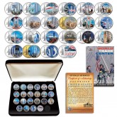 * COMPLETE SET * WTC World Trade Center Anniversary 9/11 US MINT NEW YORK STATE Quarter 22-Coin Set with BOX
