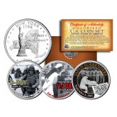 WORLD WAR II 3-Coin Set NY Statehood US Quarters - D-DAY - V-J DAY - End of WWII