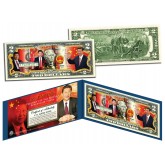 XI JINPING * President of the People's Republic of China * Colorized $2 Bill U.S. Genuine Legal Tender