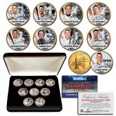 NEW YORK YANKEES 2023 Officially Licensed 24K Gold Plated New York Statehood Quarters U.S 9-Coin Complete Set with Premium Deluxe Display BOX (Judge, Volpe, Stanton, Cole, Torres, Rizzo) 
