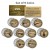WORLD WAR II INFANTRY WEAPONS JFK Kennedy Half Dollar U.S. 9-Coin Complete Set