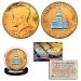 1976 Bicentennial Genuine U.S. JFK Kennedy Half Dollar Coin - 24K Gold Plated & Prism Hologram