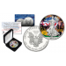 2016 1 oz Pure Silver American Eagle * 30th Anniversary * $1 Coin .999 Fine BU Colored in Capsule with Deluxe Box