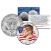 Colorized - FLOWING FLAG - 2016 JFK John F Kennedy Half Dollar U.S. Coin (D Mint)