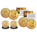24K GOLD PLATED 2017 JFK Kennedy Half Dollar U.S. 2-Coin Set - Both P & D MINT - with Capsules and COA