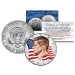 Colorized FLOWING FLAG 2022-D JFK Kennedy Half Dollar BU Coin