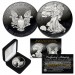 Black RUTHENIUM SILHOUETTE Edition 1 oz .999 Fine Silver 2019 American Eagle Coin with Deluxe Felt Display Box