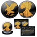 2022 BLACK RUTHENIUM with 24K GOLD highlights 2-Sided 1 OZ .999 Fine Silver BU American Eagle U.S. Coin - TYPE 2
