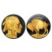 2023 BLACK RUTHENIUM $50 AMERICAN GOLD BUFFALO Indian Tribute Coin with 24KT Gold Clad Obverse & Reverse