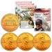 DALE EARNHARDT 1998 Nascar Daytona 500 Winner 24 Karat Gold Commemorative Lucky Penny Coin (QTY 3)