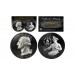 Black RUTHENIUM 2-Sided 1976 Bicentennial Quarter with Genuine SILVER Highlights Obverse & Reverse 