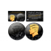 Black RUTHENIUM *BLACKOUT EDITION *Clad 2016 Kennedy Half Dollar U.S. Coin with 24K Gold Clad JFK Portrait - P Mint