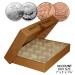 1oz SILVER or COPPER ROUNDS Direct-Fit Airtight 39mm Coin Capsule Holders (QTY: 50) **COMES PACKAGED WITH BOX AS SHOWN** 