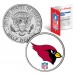 ARIZONA CARDINALS NFL JFK Kennedy Half Dollar US Colorized Coin - Officially Licensed