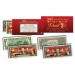2018 YEAR OF THE DOG $1 & $2 Chinese New Year Lucky Money Set - DUAL 8’s GOLD MATCHING DOG’s in Premium RED LUNAR ENVELOPE – Limited & Numbered of 8,888 Sets Worldwide SOLD OUT