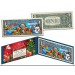 MERRY CHRISTMAS Keepsake Gift Colorized $1 Bill U.S. Legal Tender - SANTA & SNOWMAN