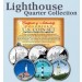 Historic American - LIGHTHOUSES - Colorized US Statehood Quarters 3-Coin Set #5 - Fire Island (NY) Cape Canaveral (FL) Sandy Hook (NJ)