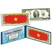 VIETNAM - Official Flags of the World Genuine Legal Tender U.S. $2 Two-Dollar Bill Currency Bank Note