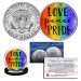 LGBT PRIDE Rainbow Love Peace Genuine Legal Tender JFK Half Dollar U.S. Coin