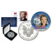 HILLARY CLINTON For President 2016 1 oz PURE SILVER AMERICAN U.S. EAGLE in Deluxe Black Felt Coin Display Gift Box