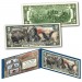 Americana Images of Historical U.S. Currency Genuine Legal Tender $2 Bill - Black Eagle / Buffalo Bison / Indian Chief