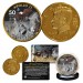 Apollo 11 1st Man on Moon 50th Anniversary John F. Kennedy Centennial 24K Gold Plated Coin 
