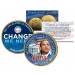 BARACK OBAMA " Change We Need " 24K Gold Plated JFK Kennedy Half Dollar US Colorized Coin