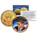 PRESIDENTIAL $1 JOHN F KENNEDY Design on Colorized 2015 JFK Half Dollar U.S. Coin 24K Gold Plated