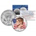 Colorized - FLOWING FLAG - 2014 JFK John F Kennedy Half Dollar U.S. Coin D Mint