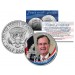 President GEORGE HW BUSH - In Office 1989-1993 - JFK Half Dollar Colorized U.S. Coin