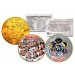 MOONWALKERS - Apollo NASA Astronauts - IKE Dollars U.S. 2-Coin Set 24K Gold Plated - SPACE