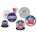 Best Dad - NEW YORK GIANTS 2-Coin Set U.S. Quarter & JFK Half Dollar - NFL Officially Licensed
