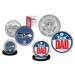 Best Dad - SEATTLE SEAHAWKS 2-Coin Set U.S. Quarter & JFK Half Dollar - NFL Officially Licensed