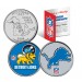 DETROIT LIONS - Retro & Team Logo - Michigan Quarters 2-Coin U.S. Set - NFL Officially Licensed
